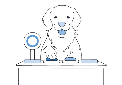 サービスイメージ（犬のイラスト）