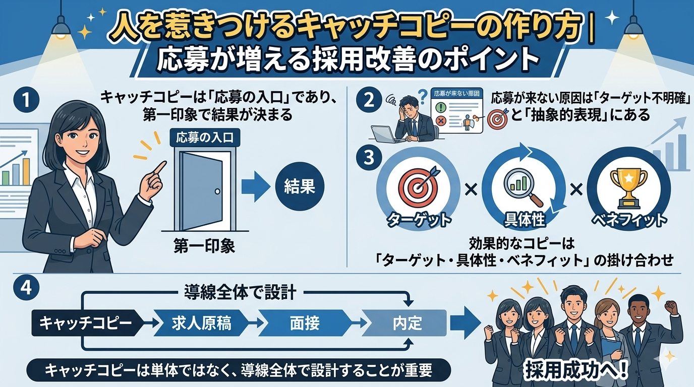 人を惹きつけるキャッチコピーの作り方｜応募が増える採用改善のポイント