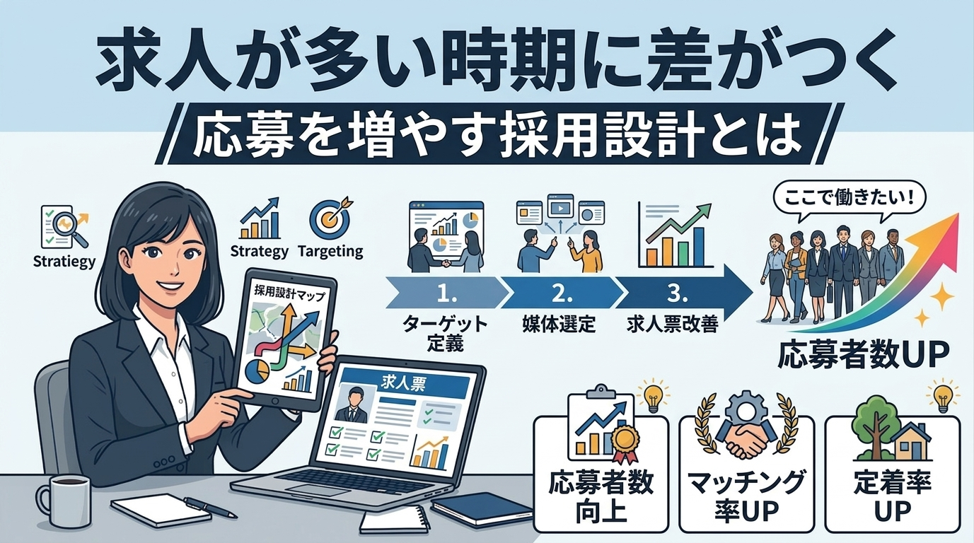 求人が多い時期に差がつく｜応募を増やす採用設計とは