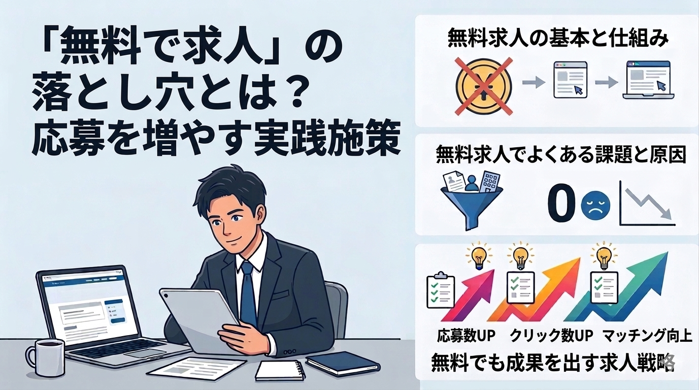 「無料で求人」の落とし穴とは？応募を増やす実践施策