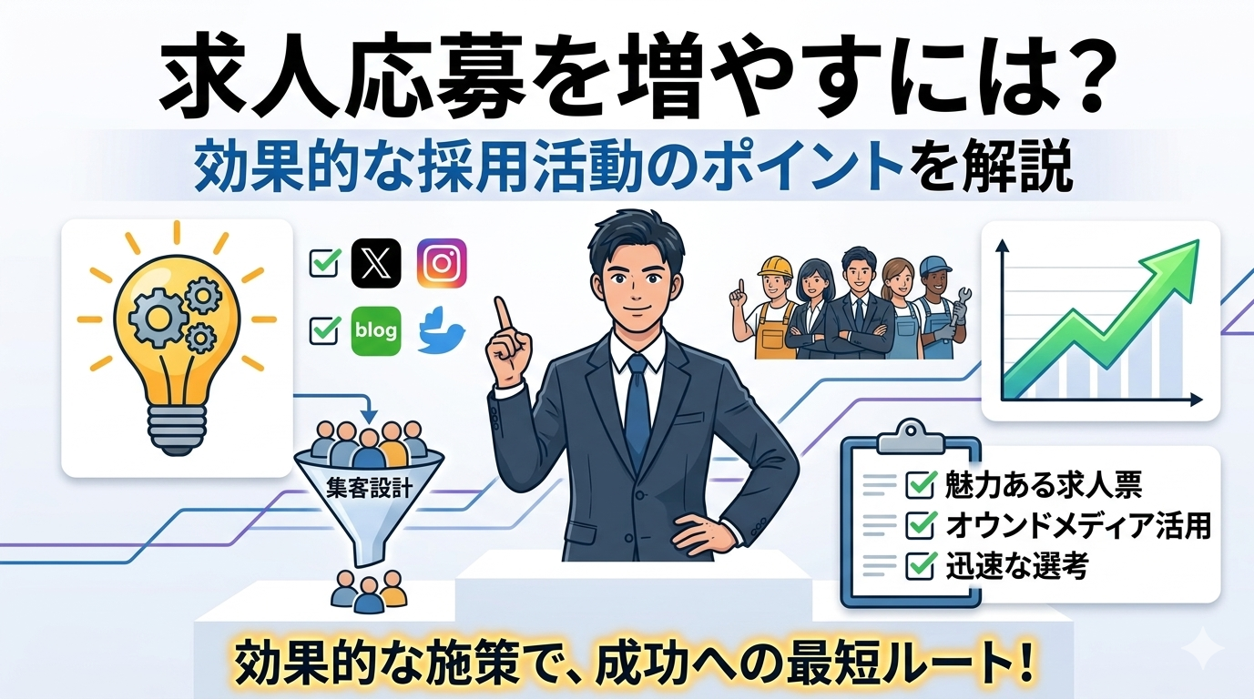 求人への応募を増やすには？応募数改善のポイントを解説