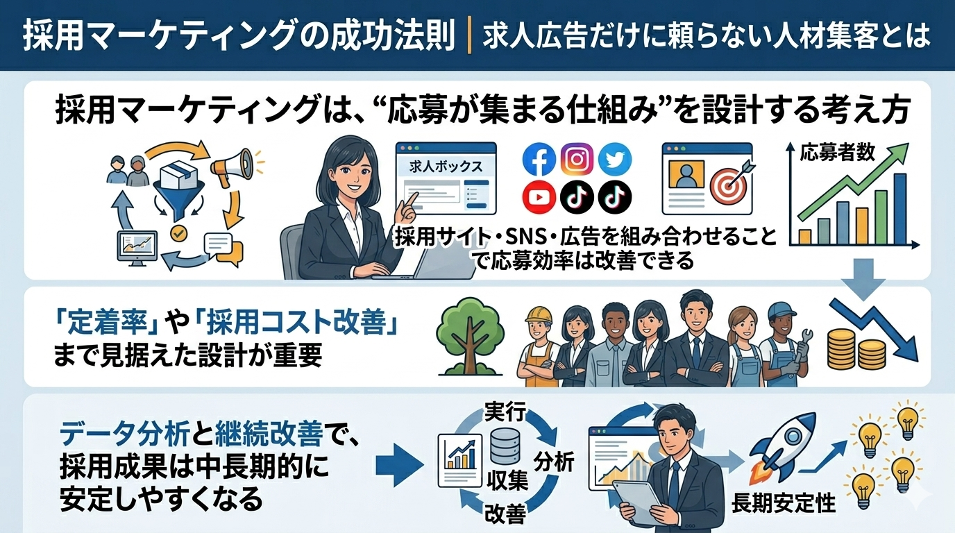 採用マーケティングの成功法則｜求人広告だけに頼らない人材集客とは
